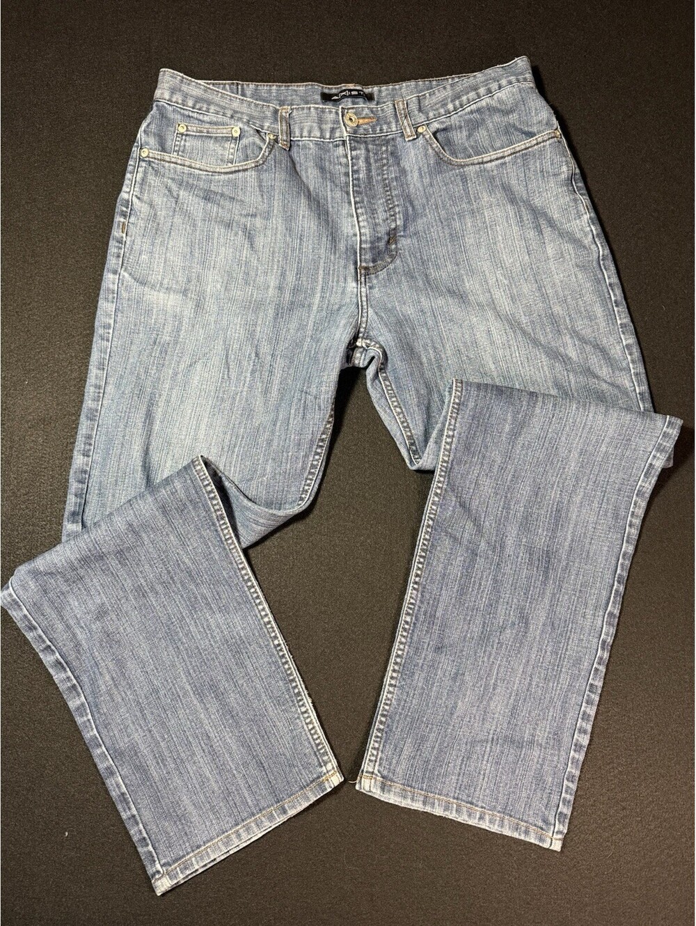 A|X|IST Men’s Blue Light Wash Straight Fit Denim Jeans Mid Rise 5-Pocket